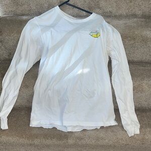 Mens White Long Sleeve Nantucket Golf Tee